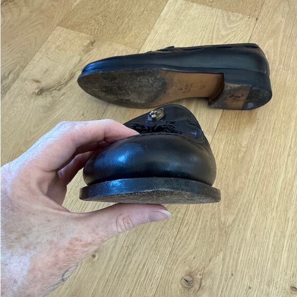 Gucci Men's Tassel Lion Loafers Size US7.5 Black - Picture 6 of 11